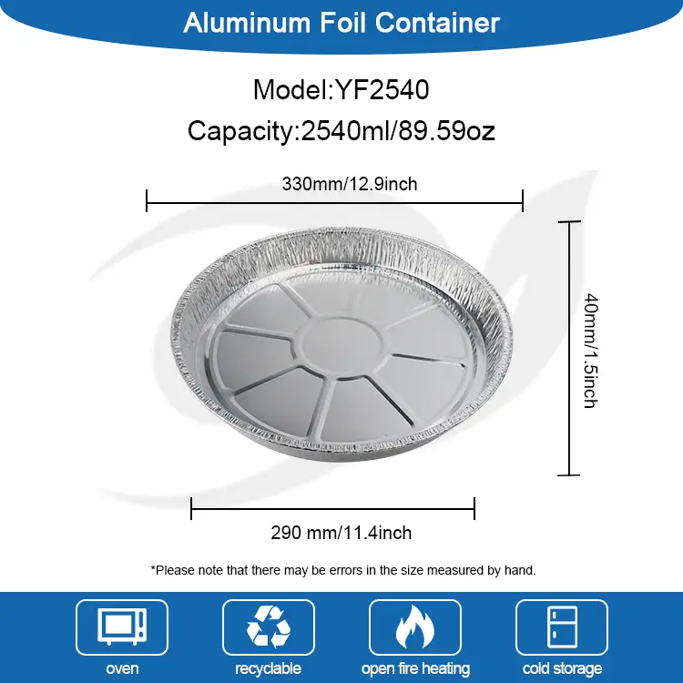Container Foil Aluminium Perak Makan Pekeliling