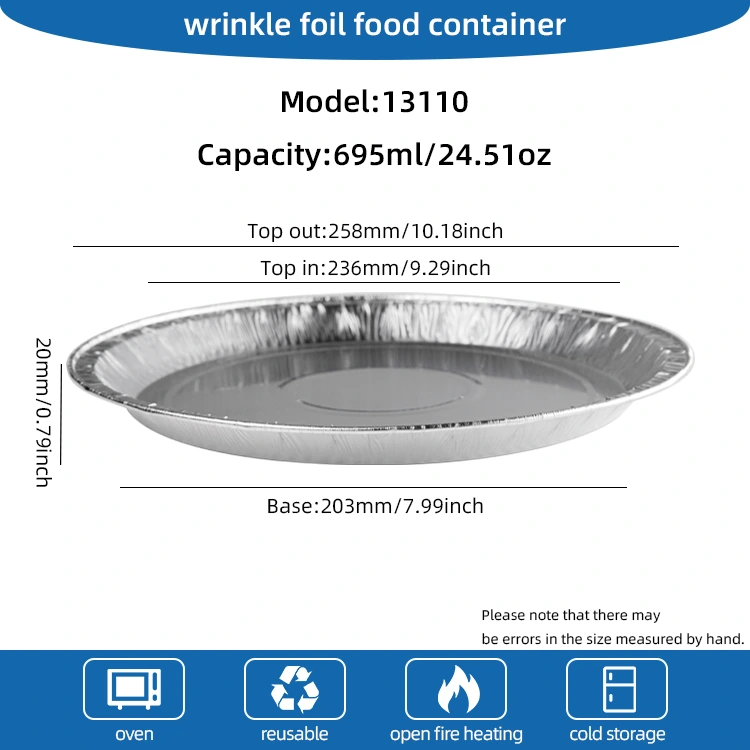 10 inci pizza pan perak aluminium foil container