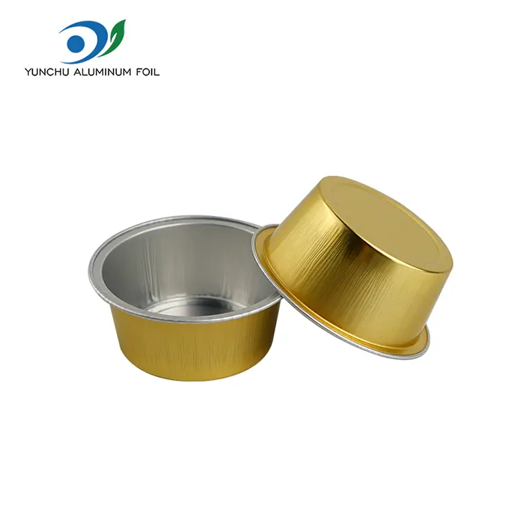Warna Bakar Pusingan Smoothwall Aluminium Foil Containers
