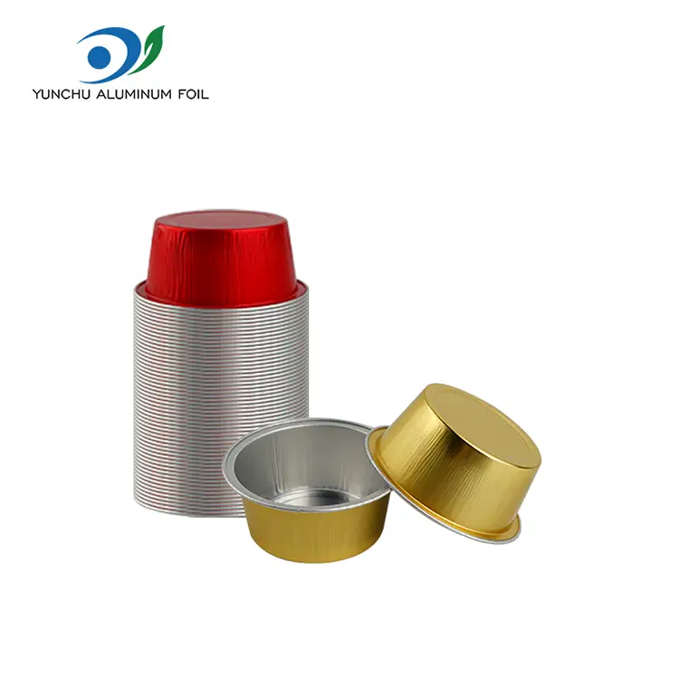 Warna Bakar Pusingan Smoothwall Aluminium Foil Containers