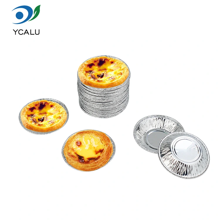 Penggoreng udara pakai buang tart telur Perak Aluminium Foil Bekas Makanan Penggoreng udara pakai buang tart telur Perak Aluminium Foil Bekas Makanan