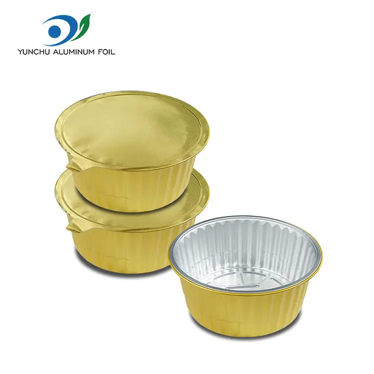 Dulang baking dulang yang boleh dibuang ke emas aluminium foil