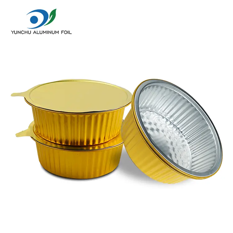 Dulang baking bungkus buang buang aluminium bulat