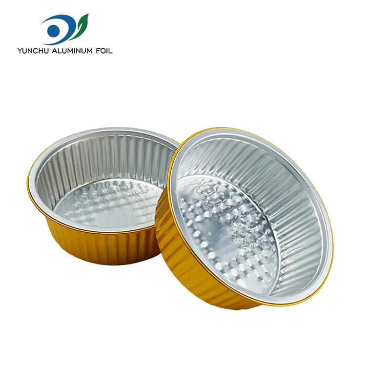 Dulang baking bungkus buang buang aluminium bulat