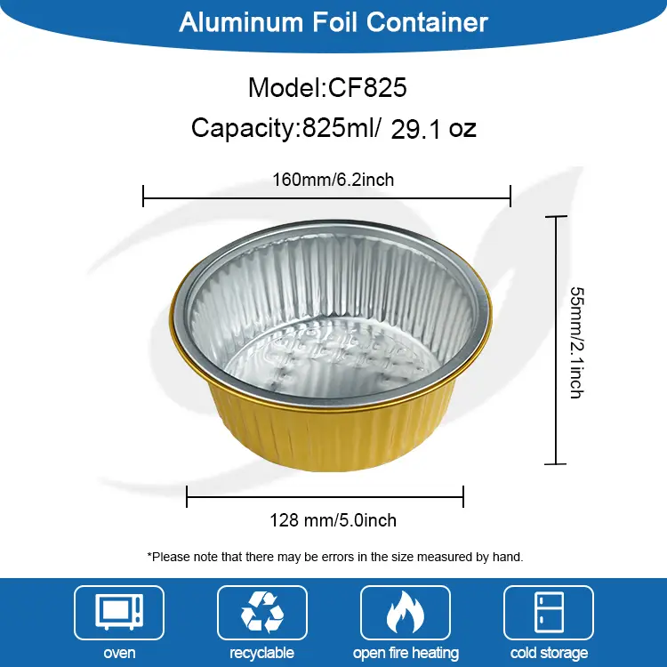 Dulang baking bungkus buang buang aluminium bulat