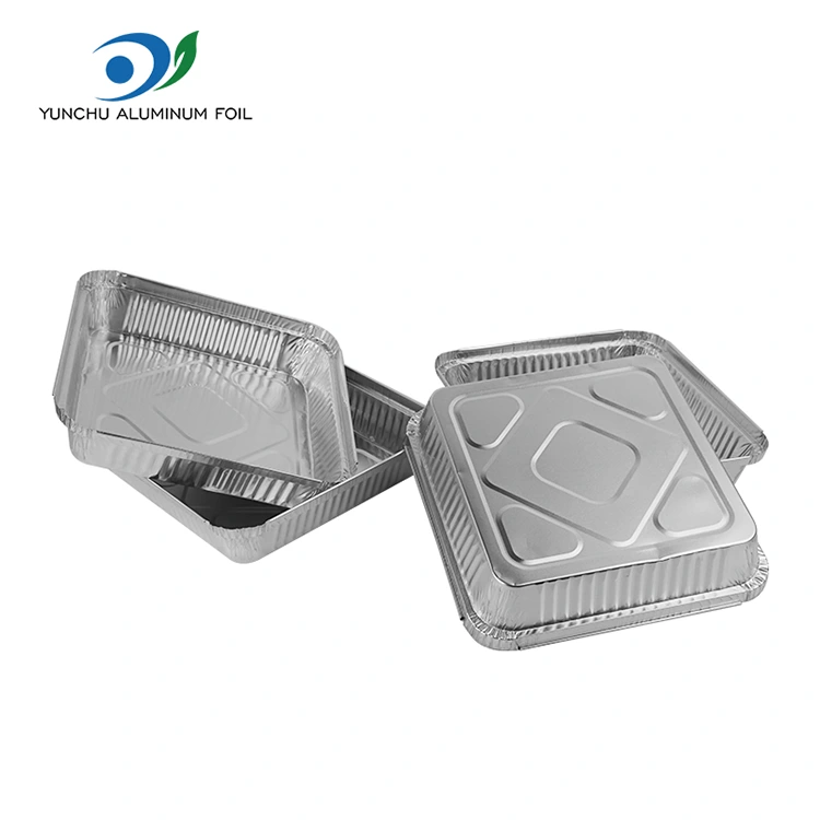 BBQ BBQ Pakaian Silver Aluminium Foil Containers
