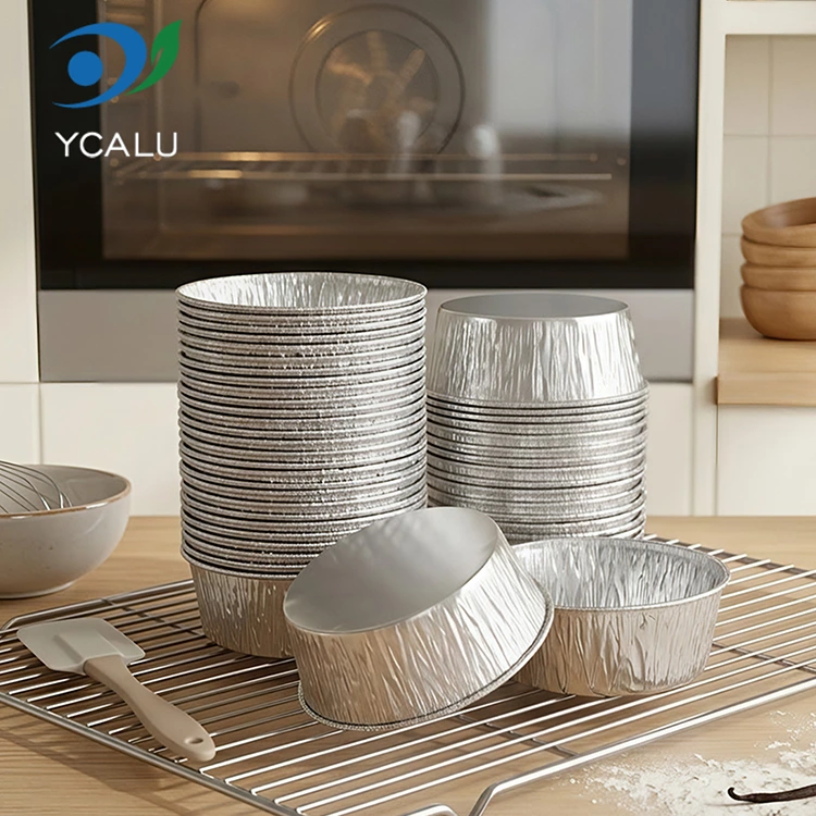 Dulang kek pakai buang bekas Bekas Makanan Kerajang Aluminium Perak