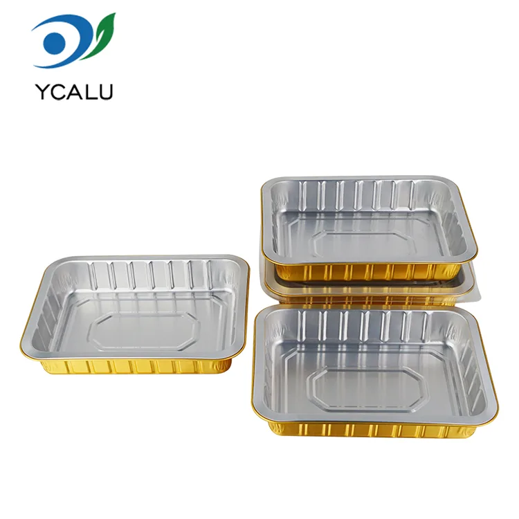 Bekas Aluminium Foil Segiempat Emas Katering Pakai