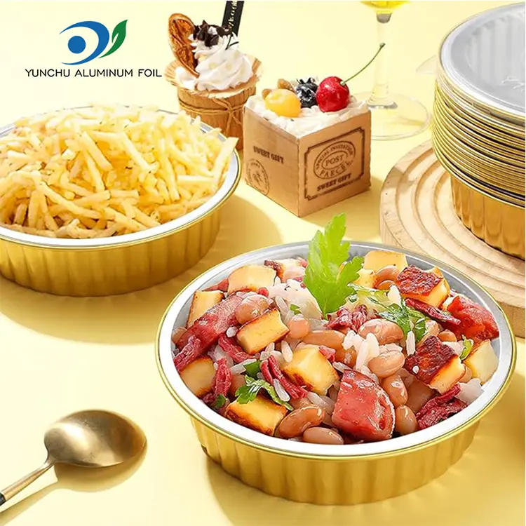 Catering Catering Seals Gold Aluminium Foil Containers Catering Catering Seals Gold Aluminium Foil Containers