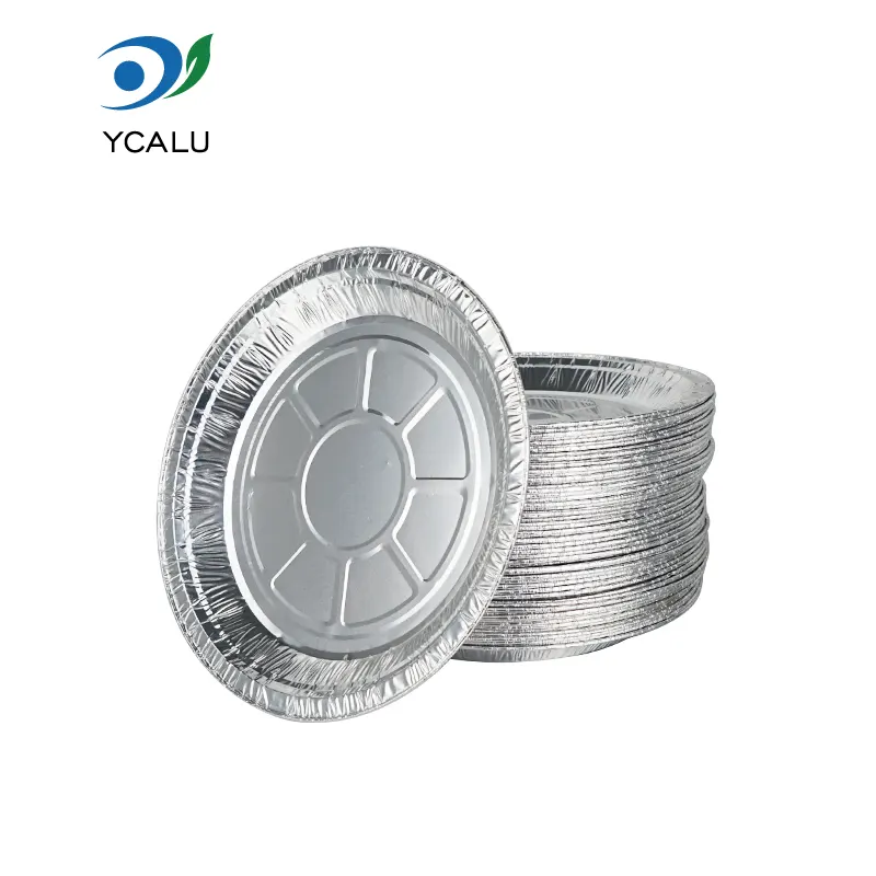 Penggoreng udara cakera pakai buang Bekas Makanan Kerajang Aluminium Perak