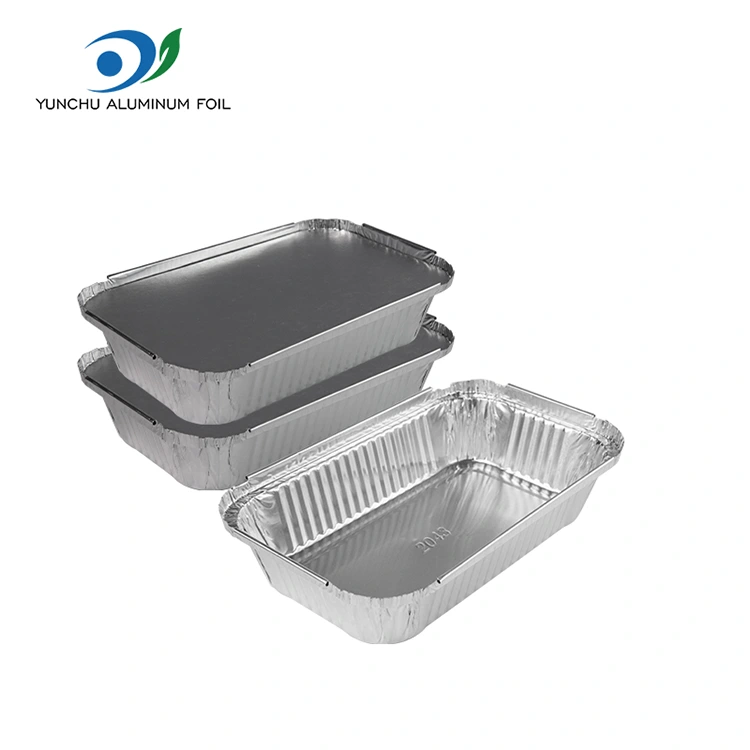 Kotak Makanan Makanan Segera Pakaian Barbeku Silver Aluminium Foil Containers