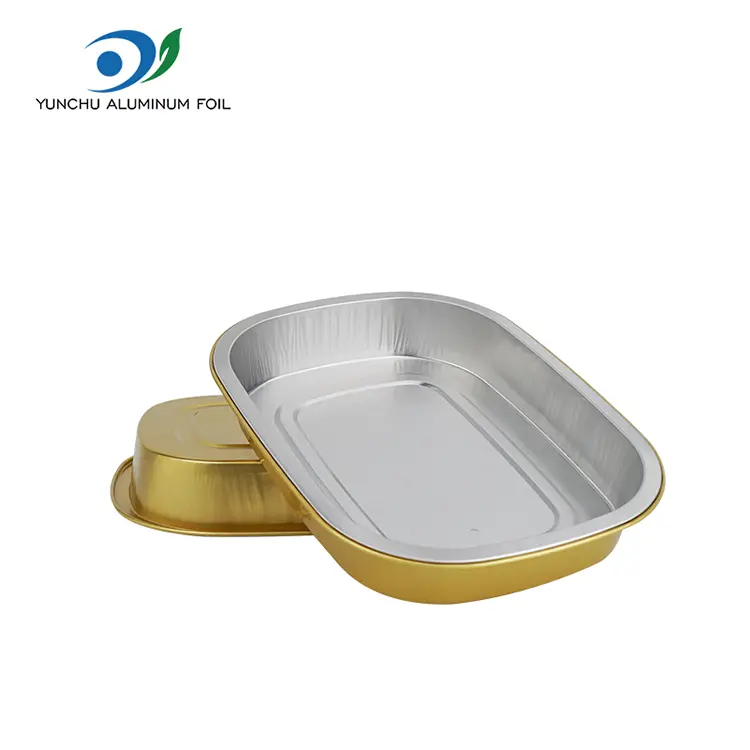 Lembaran Golden Baking Golden Square Aluminium Foil Containers