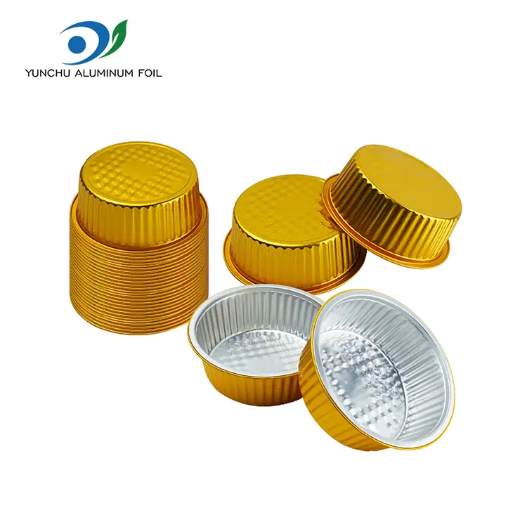 Bekas Foil Aluminium Makanan Segera Emas Golden