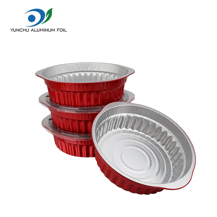 Periuk periuk panas dan kuali merah aluminium merah