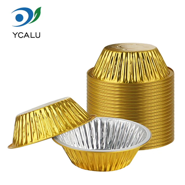 Bekas Aluminium Kerajang Emas Bentuk Bulat Emas Katering Luaran Pakai Bekas Aluminium Kerajang Emas Bentuk Bulat Emas Katering Luaran Pakai