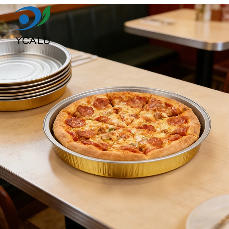 Pembakar kuali pizza pakai buang Bekas Kerajang Aluminium Bulat Pembakar kuali pizza pakai buang Bekas Kerajang Aluminium Bulat