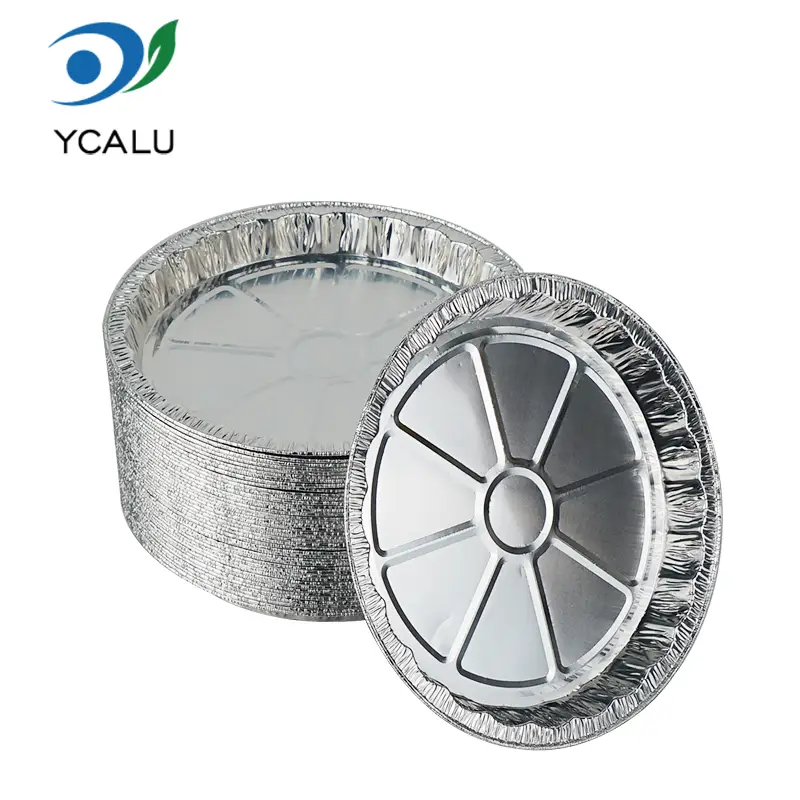 Bekas Aluminium Foil Perak Pan Pizza Pakai