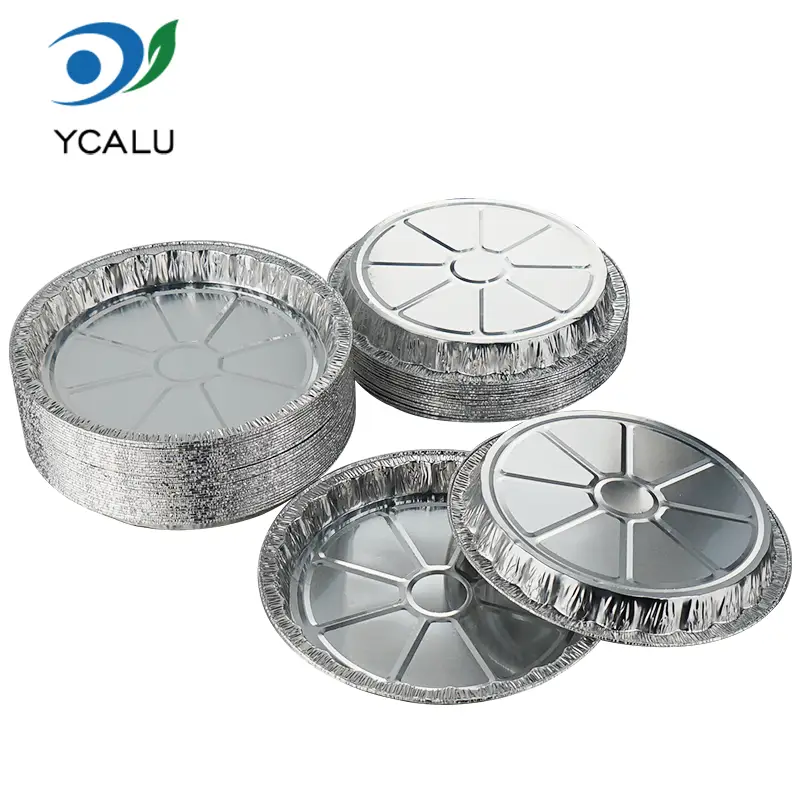 Bekas Aluminium Foil Perak Pan Pizza Pakai