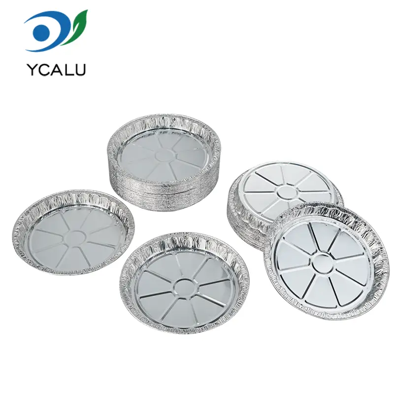 Bekas Aluminium Foil Perak Pan Pizza Pakai