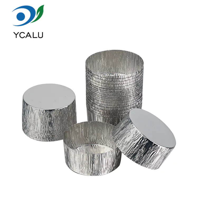 Dulang pembakar penggoreng udara bulat pakai buang Bekas Makanan Kerajang Aluminium Perak