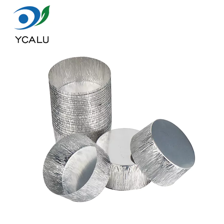 Dulang pembakar penggoreng udara bulat pakai buang Bekas Makanan Kerajang Aluminium Perak