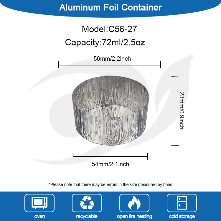 Dulang pembakar penggoreng udara bulat pakai buang Bekas Makanan Kerajang Aluminium Perak