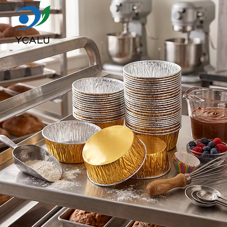 Dulang pembakar bulat pakai buang Bekas Makanan Kerajang Aluminium Perak Dulang pembakar bulat pakai buang Bekas Makanan Kerajang Aluminium Perak