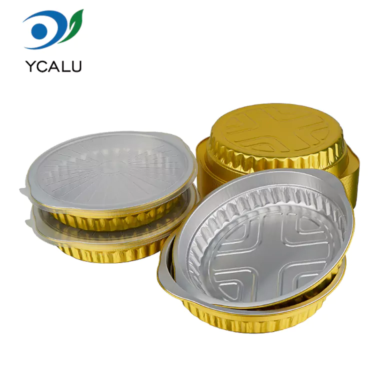 Bekas katering bulat pakai buang Bekas Kerajang Aluminium