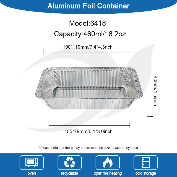 Bekas Makanan Perak Oven Grill Penggoreng Udara Perak Aluminium Foil