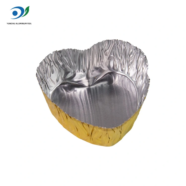 Bekas Makanan Aluminium Perak Mini-Bake Heart
