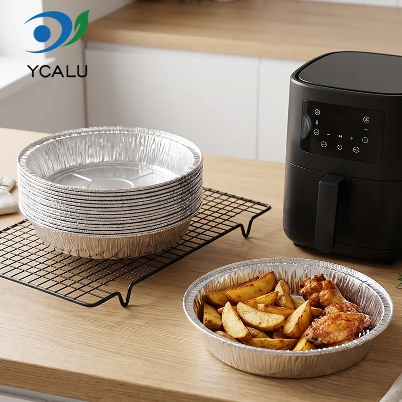 Air Fryer Makanan Bekas Aluminium Kerajang Perak