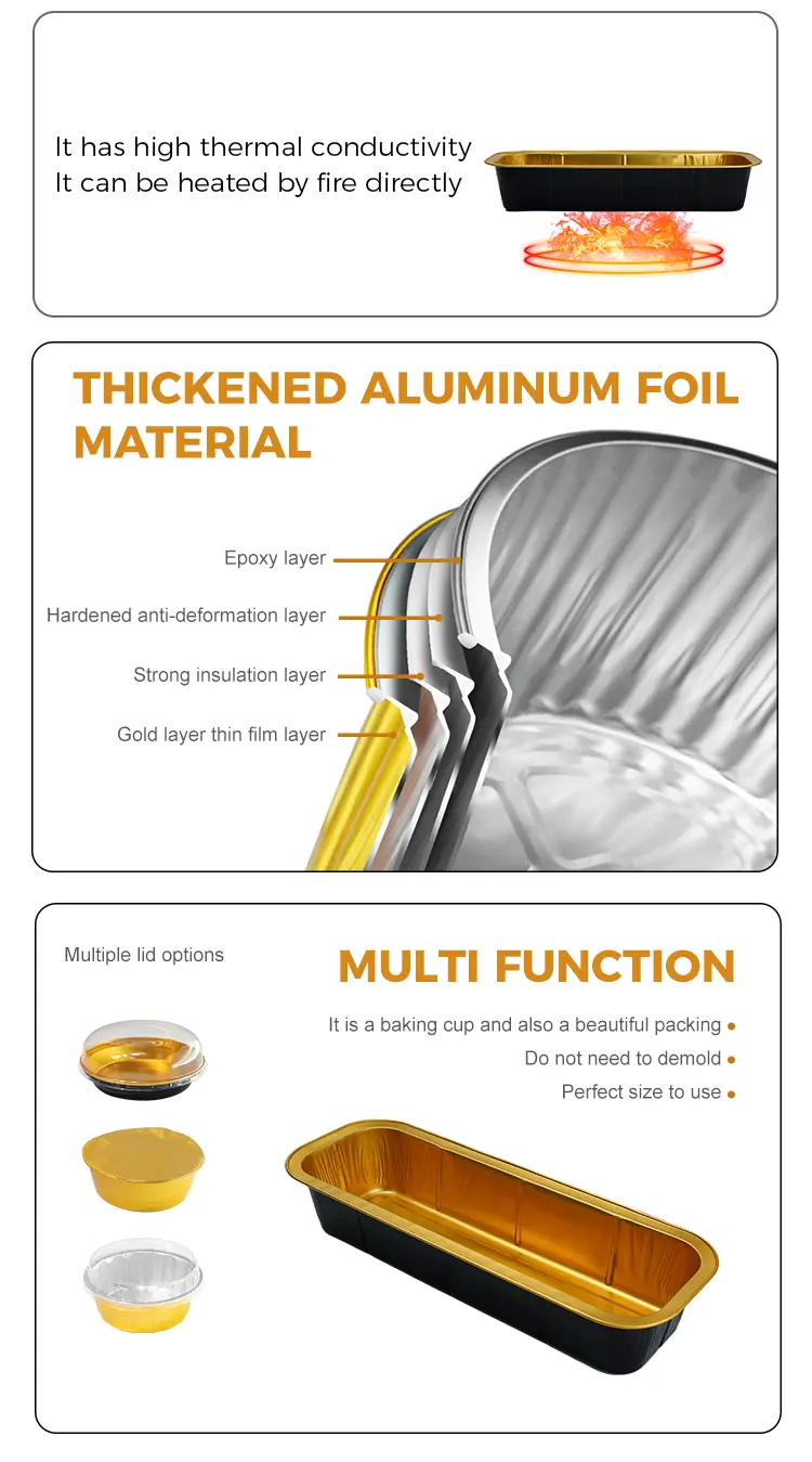 Disposable baking rounds Aluminum Foil Containers
