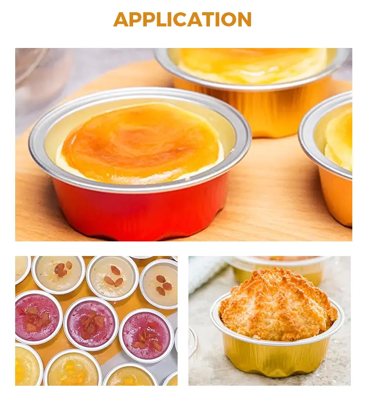 Round baking molds Smoothwall Aluminum Foil Containers
