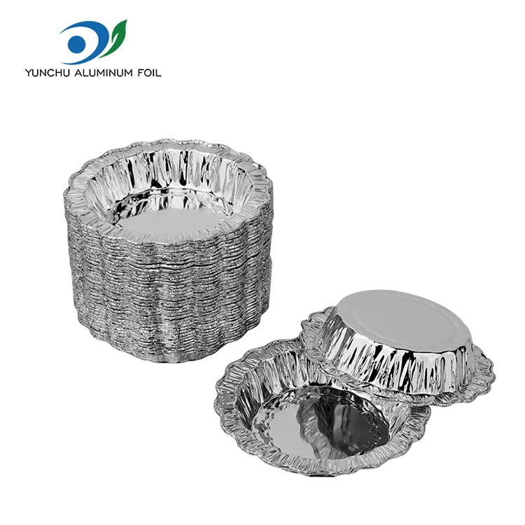 Renda pusingan baking kek perak aluminium foil bekas