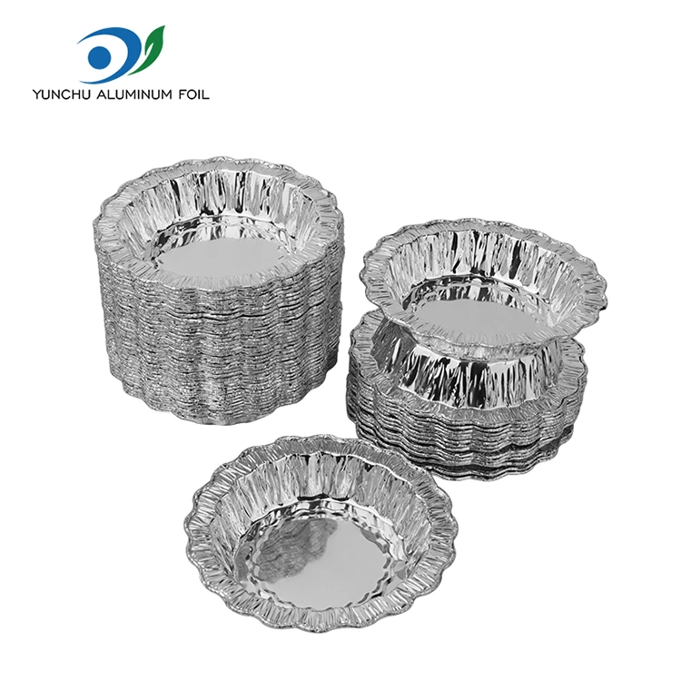 Renda pusingan baking kek perak aluminium foil bekas