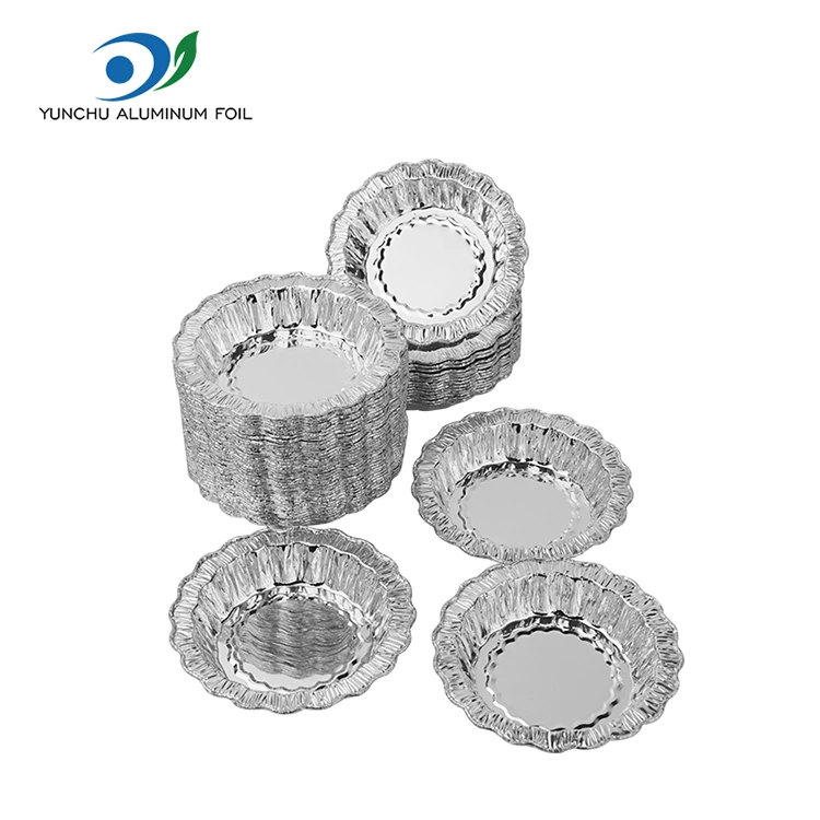 Renda pusingan baking kek perak aluminium foil bekas