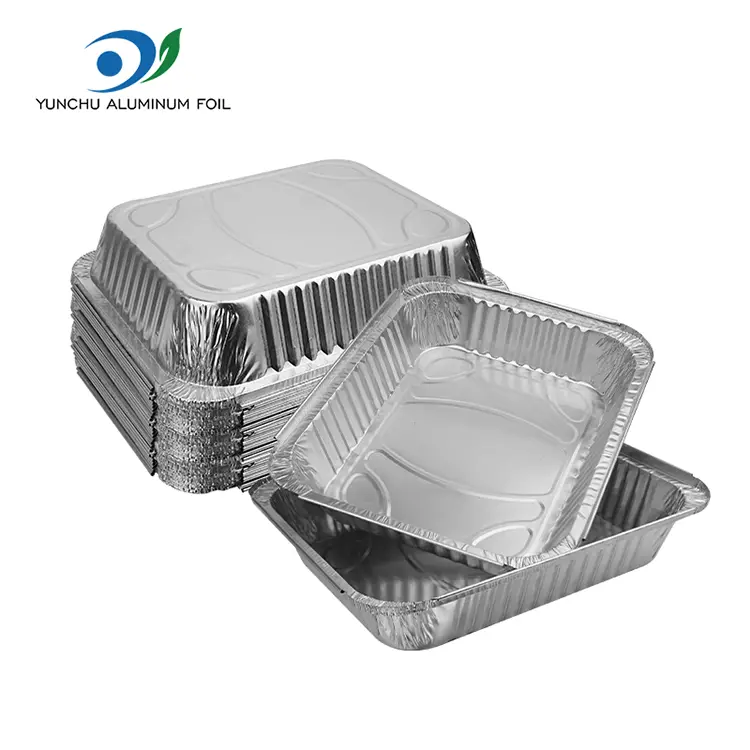 Plat barbeku berkapasiti besar perak aluminium foil
