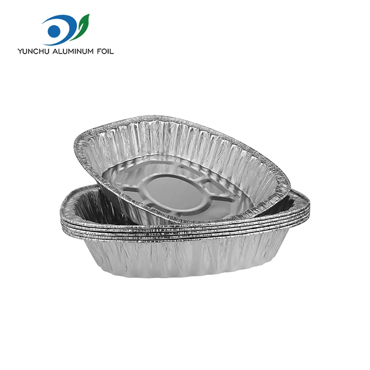 Kapasiti besar Griddle Griddle Perak Aluminium Foil Containers