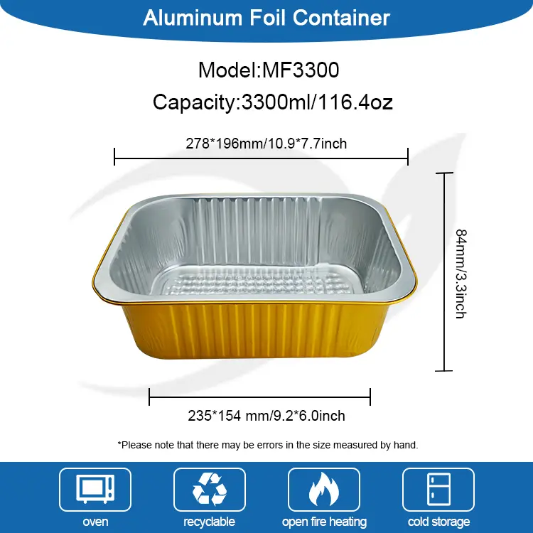 Kapasiti besar bekas aluminium aluminium emas