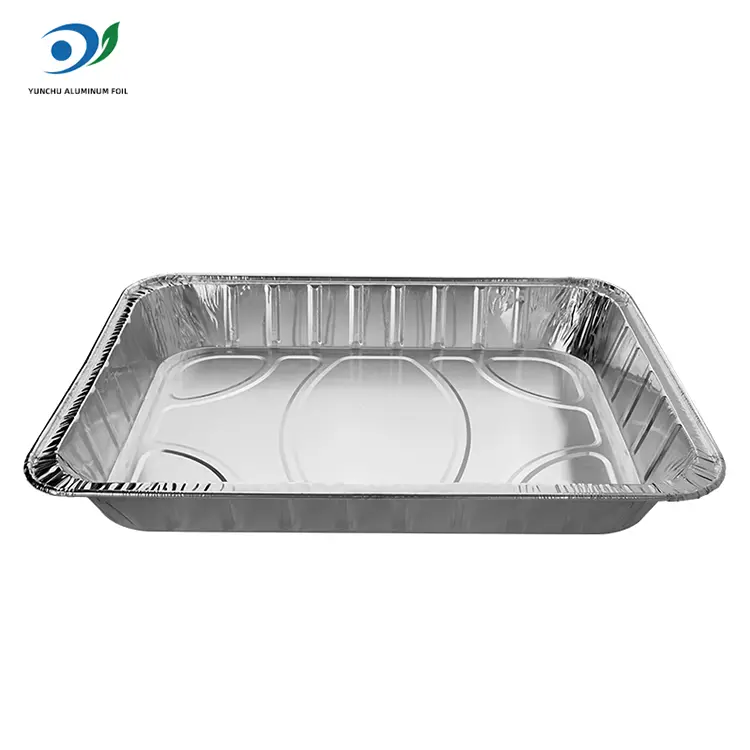 Kapasiti Besar Kapasiti Dulang Penaik Silver Aluminium Foil Containers