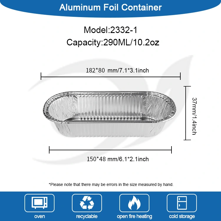 Bujur udara bakar baking container foil aluminium perak