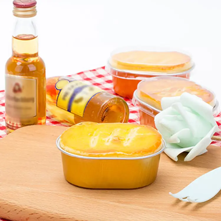 Bekas kerajang aluminium berdinding cahaya oval