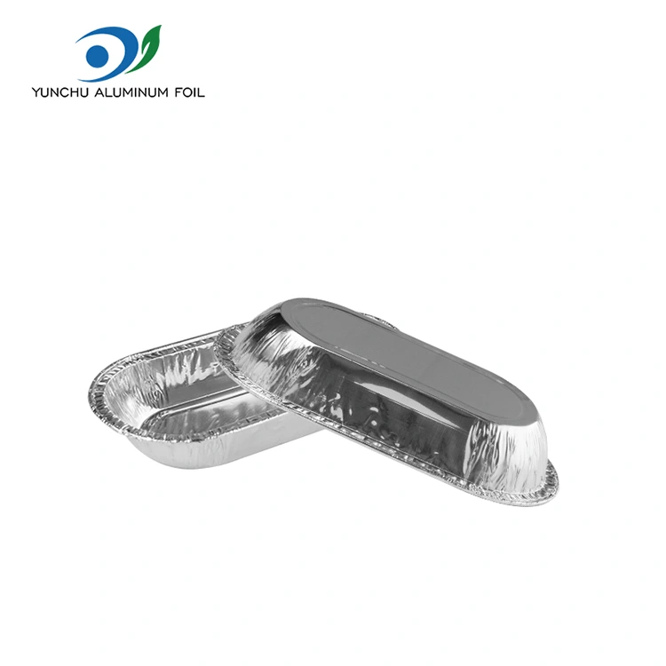 Bujur panggang perak aluminium foil container