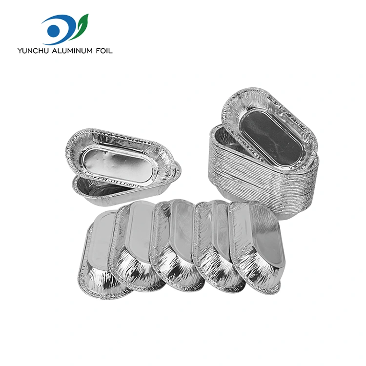 Bujur panggang perak aluminium foil container