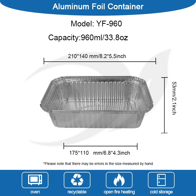 Bekas foil aluminium perak udara segi empat tepat