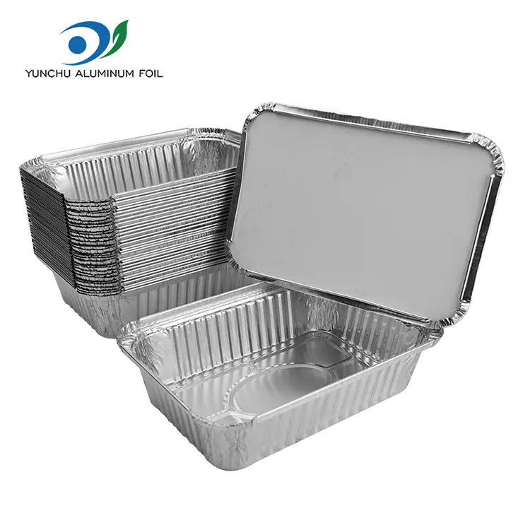 Bekas foil aluminium perak udara segi empat tepat