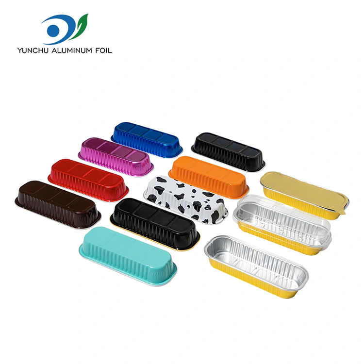 Kek penaik segi empat tepat smoothwall container foil aluminium