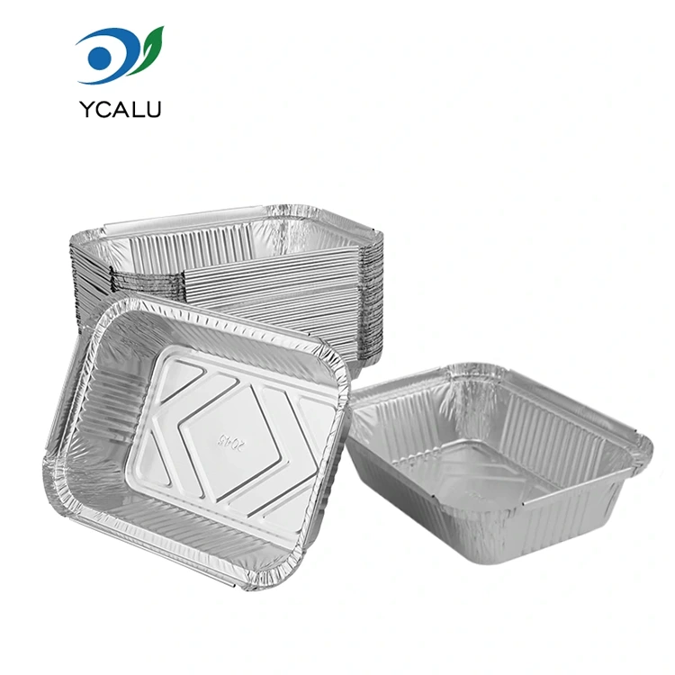 Kotak Makan Siang Rectangular Box Silver Aluminium Foil Silver Kotak Makan Siang Rectangular Box Silver Aluminium Foil Silver