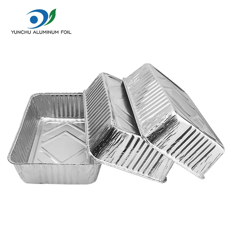 Roti Rectangular Takeaway Silver Aluminium Foil Containers