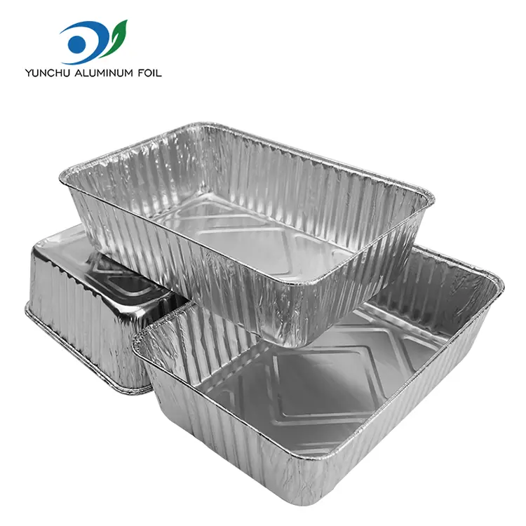 Roti Rectangular Takeaway Silver Aluminium Foil Containers
